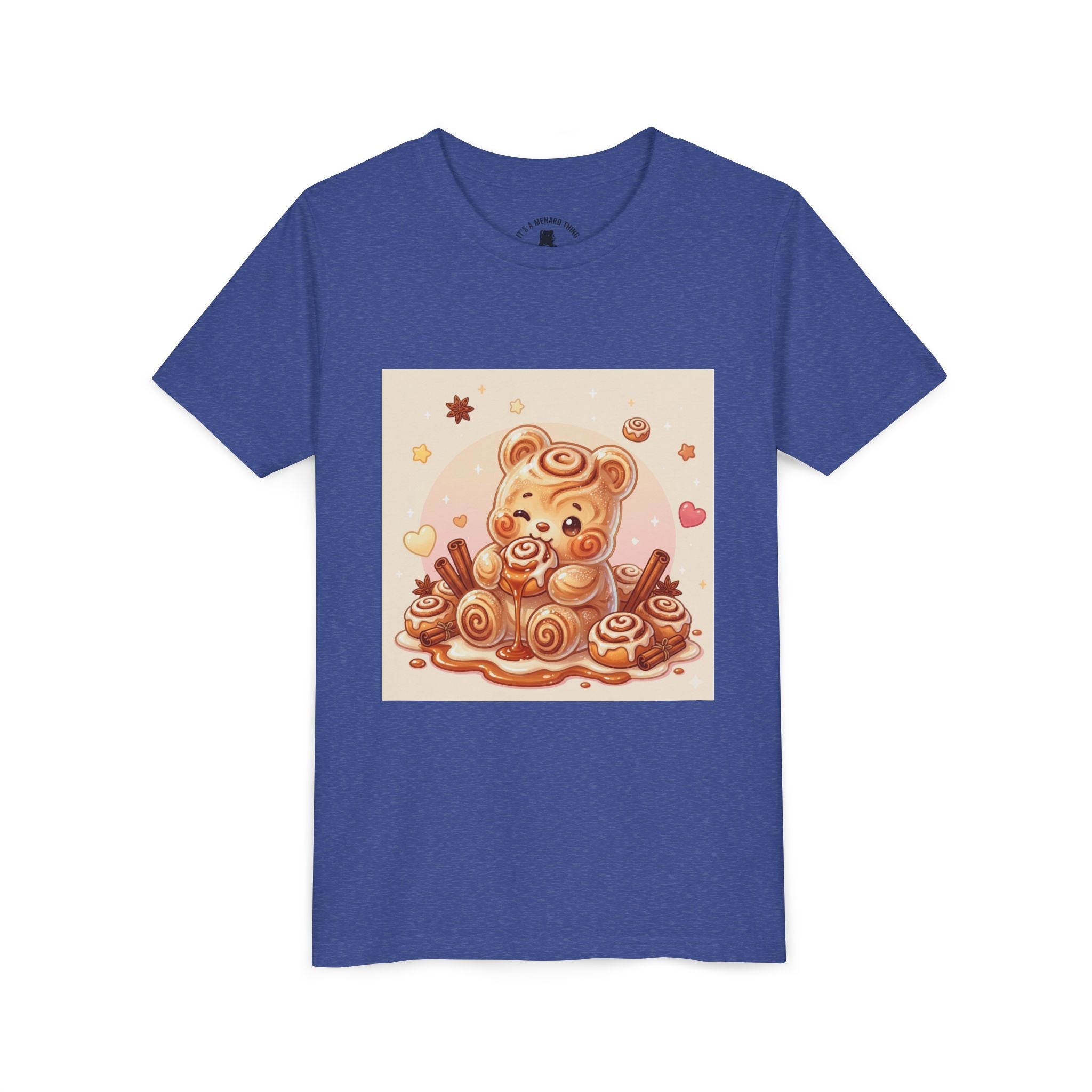 Cinnamon Swirl & Frosting Gooey Gummy Bear Graphic Youth T‑Shirt