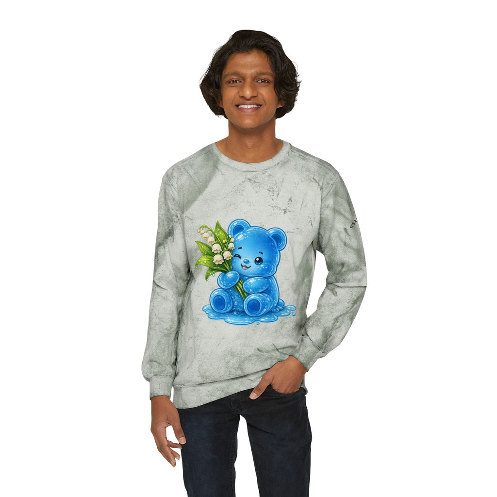 Lily-of-the-Valley Special, Blue Gooey Gummy Bear- Kawaii Graphic Tye-Dye