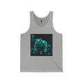 Doing Push Ups, Working Out Teal Oozy Buff Bear Gummy- Adult Graphic Tank Top