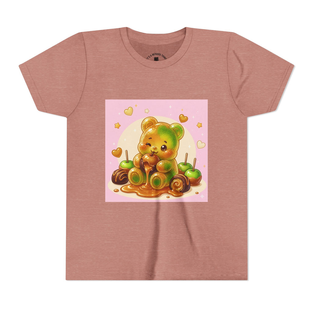 Caramel Apple Gooey Gummy Bear Graphic Kids T-Shirt
