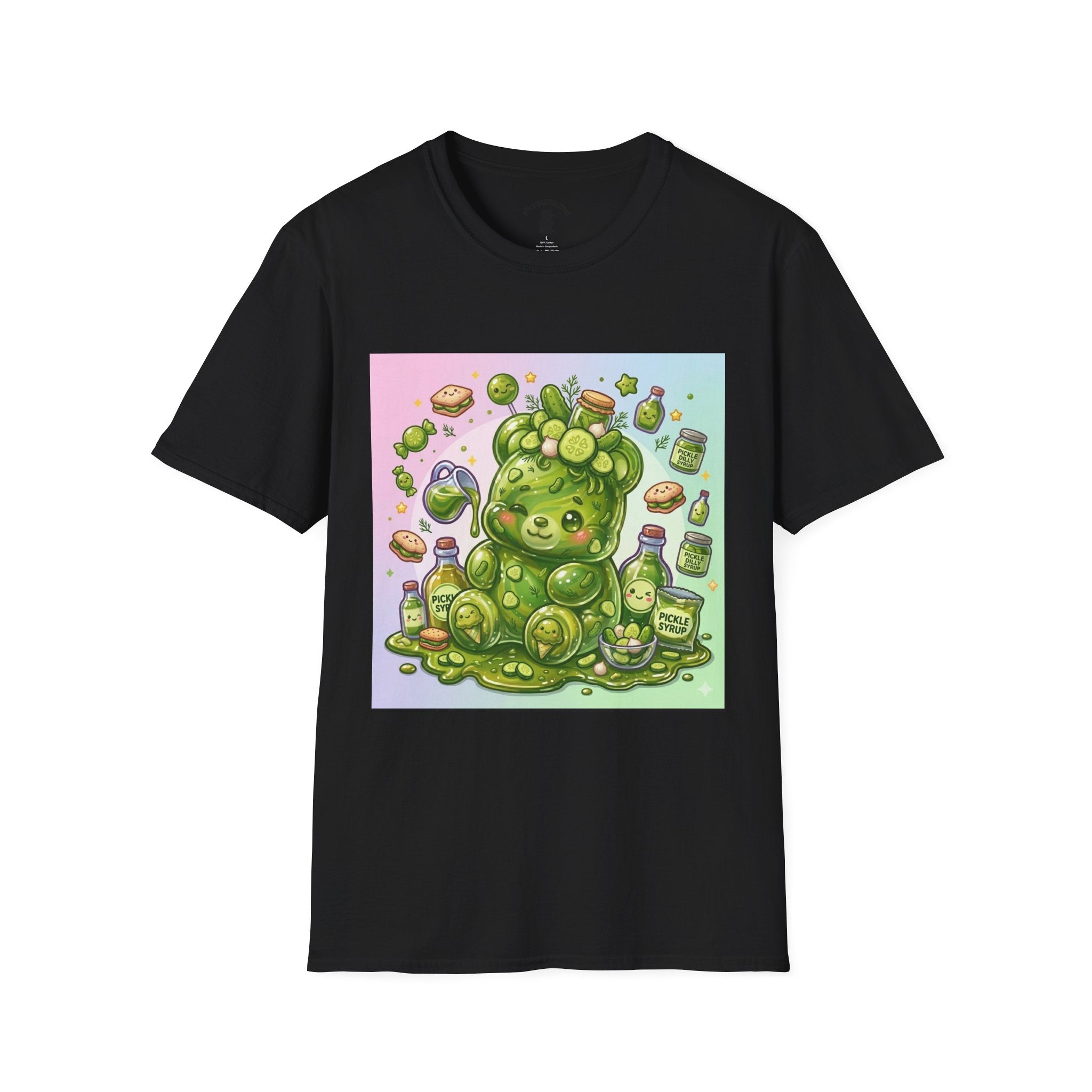 Sour Dill Pickle, Exotic Gooey Gummy Bear — Kawaii Graphic T-Shirt