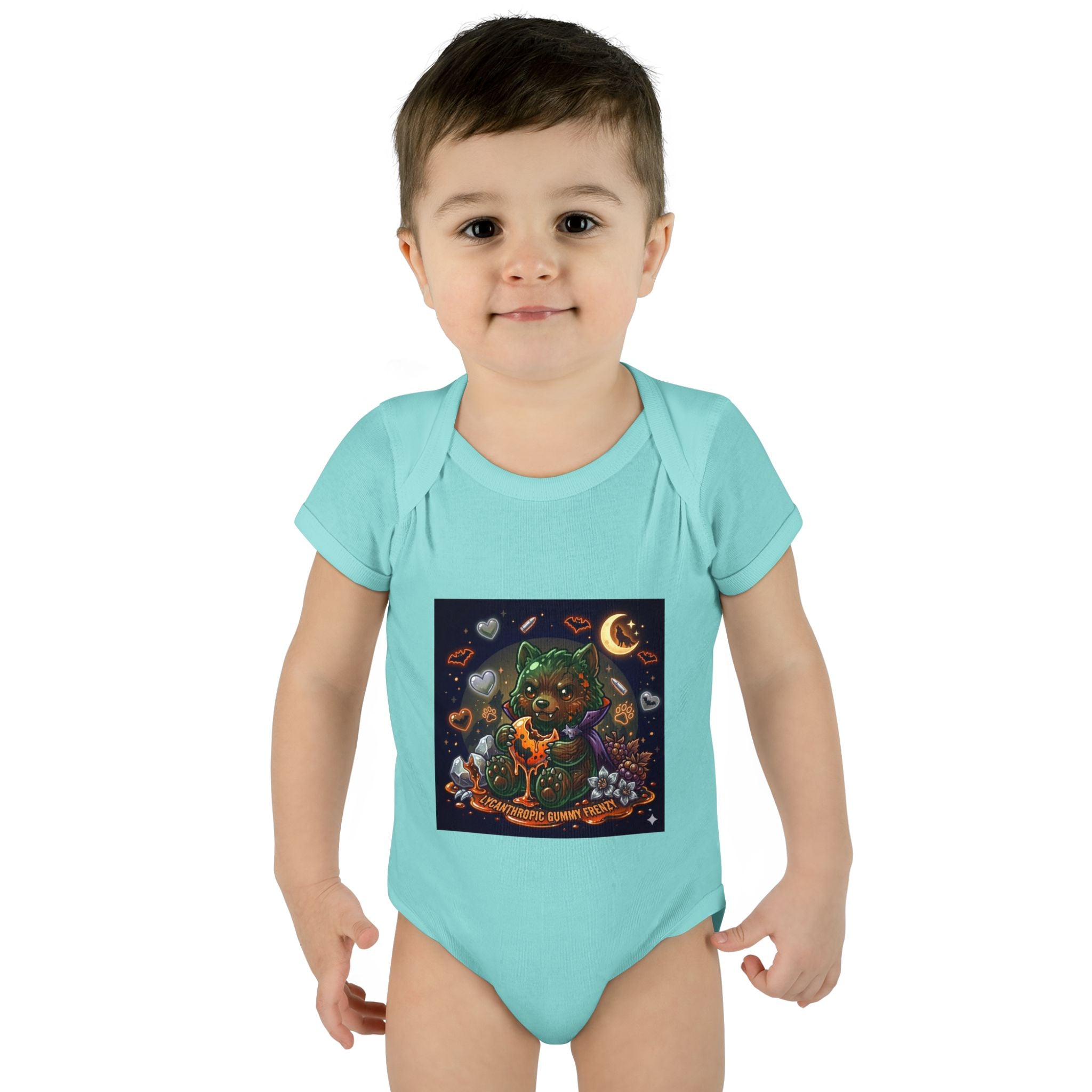 Baby Bodysuit — Cute Halloween Werewolf Gooey Bear