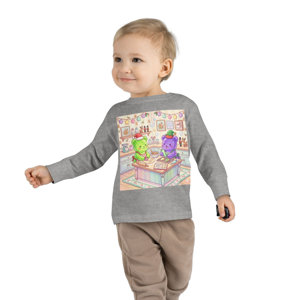Little Holiday Bakers, Oozy Bear Gummy Friends- Graphic Long Sleeve Shirt