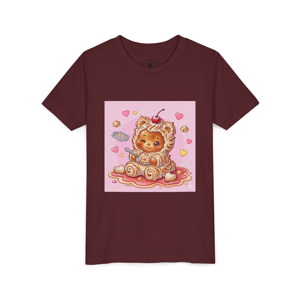Kawaii Baked Alaska Dessert Gooey Gummy Bear- Kids Tee