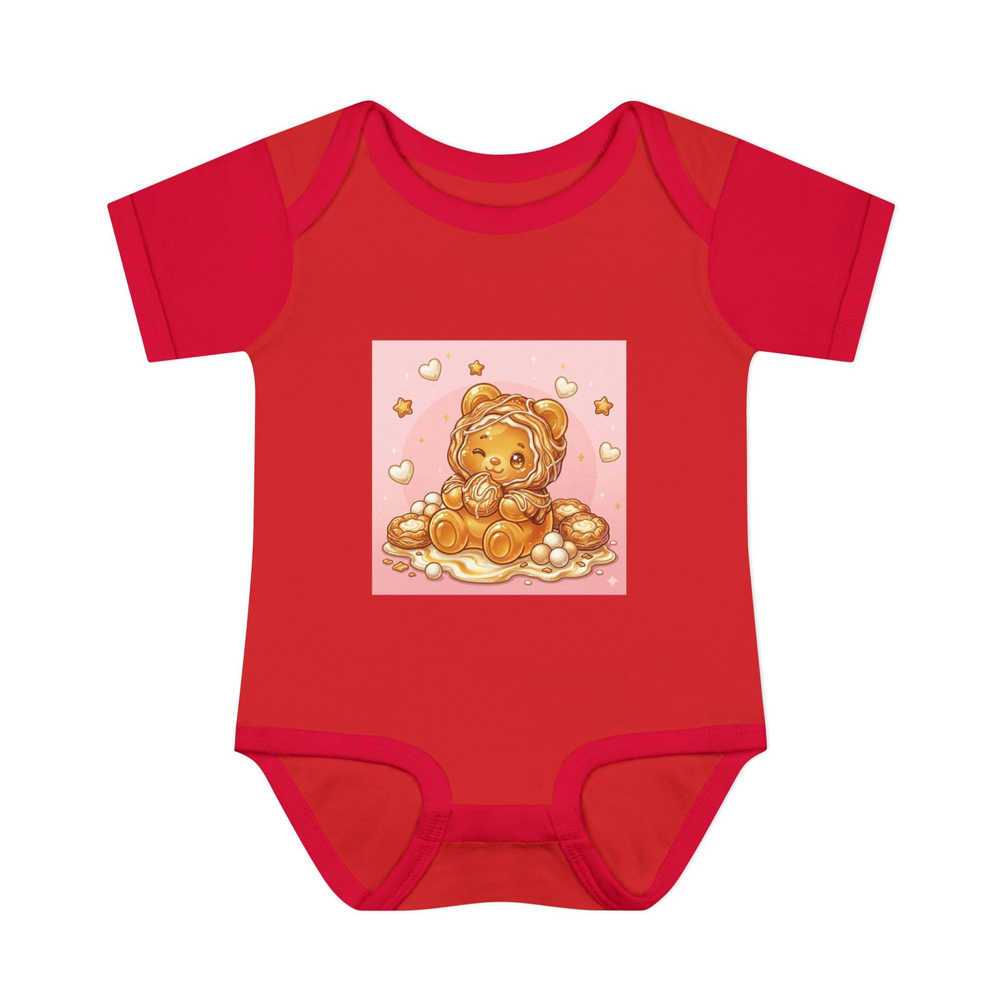 Cheese Danish Gooey Gummy bear in Puff PJs- Baby Onesie