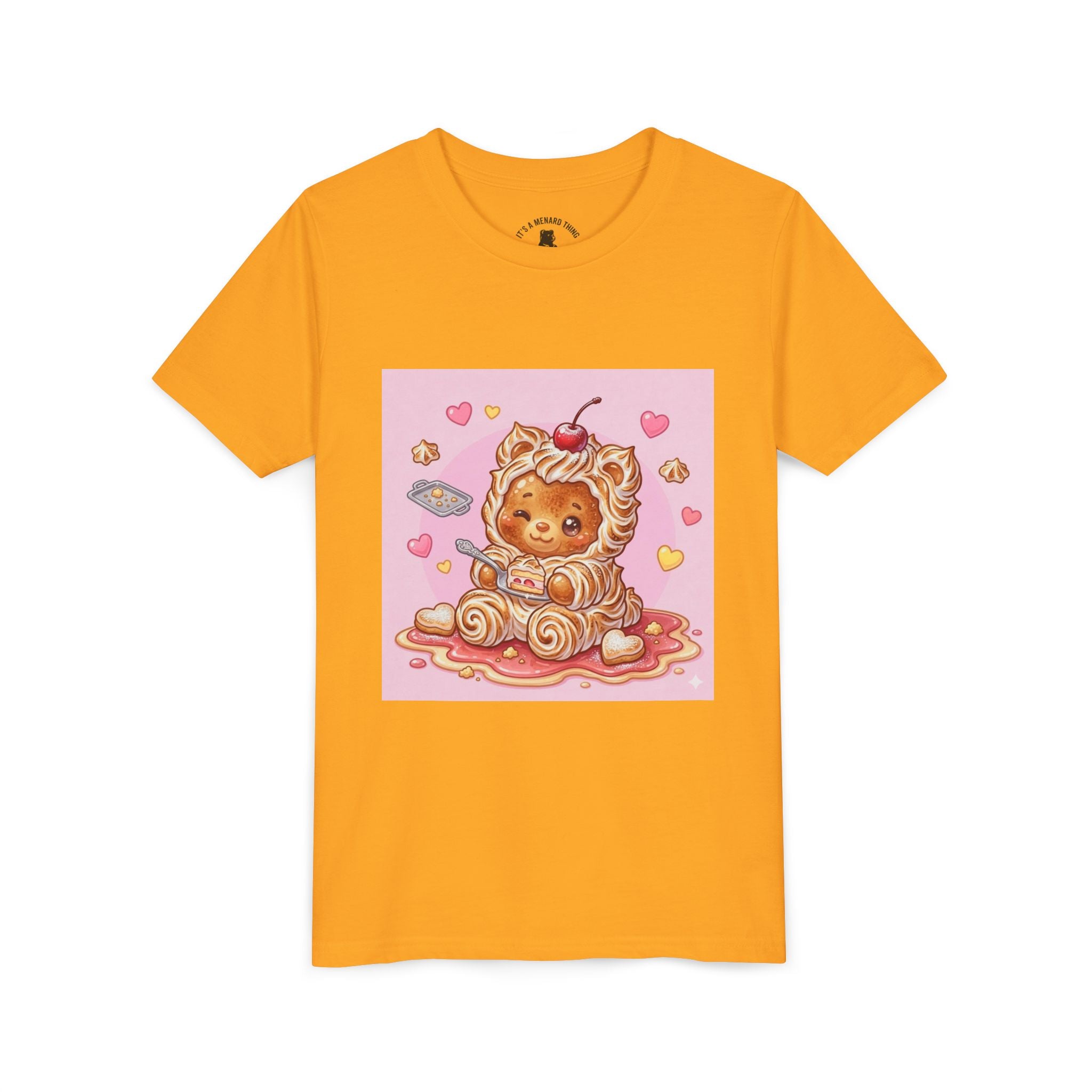 Kawaii Baked Alaska Dessert Gooey Gummy Bear- Kids Tee