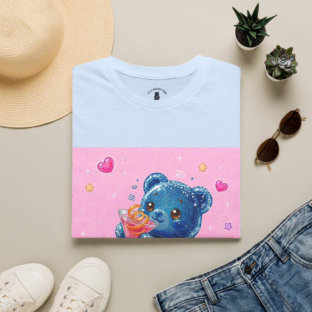 Special Cosmo Delight, Blue Oozy Boozy Gummy Bear Drinking Pal- Graphic Shirt