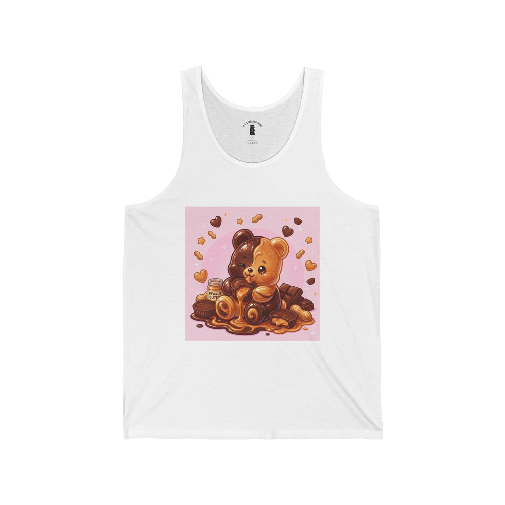 Chocolate & Peanut Butter Gooey Gummy Bear Freind — Cute Graphic Tank Top