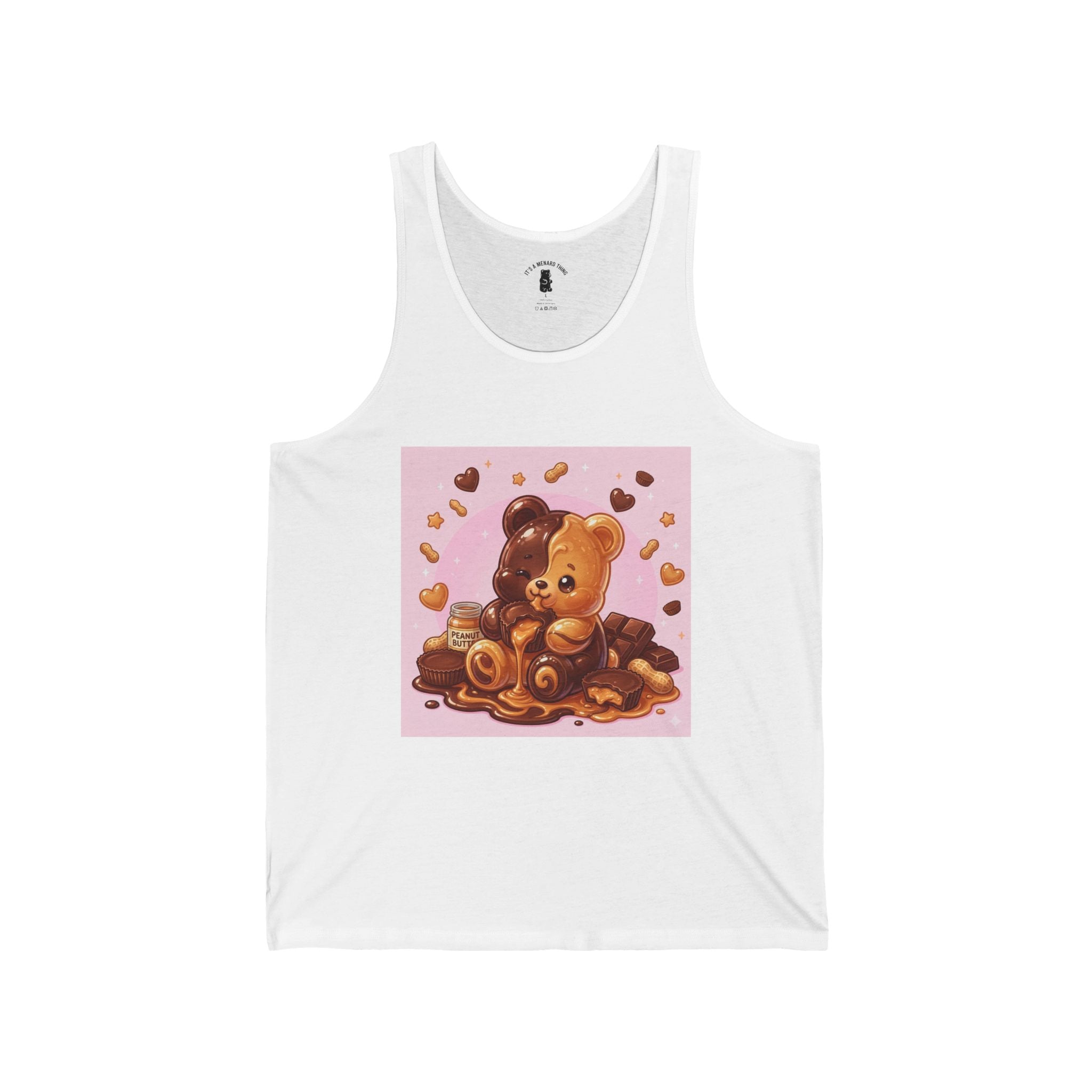 Chocolate & Peanut Butter Gooey Gummy Bear Freind — Cute Graphic Tank Top