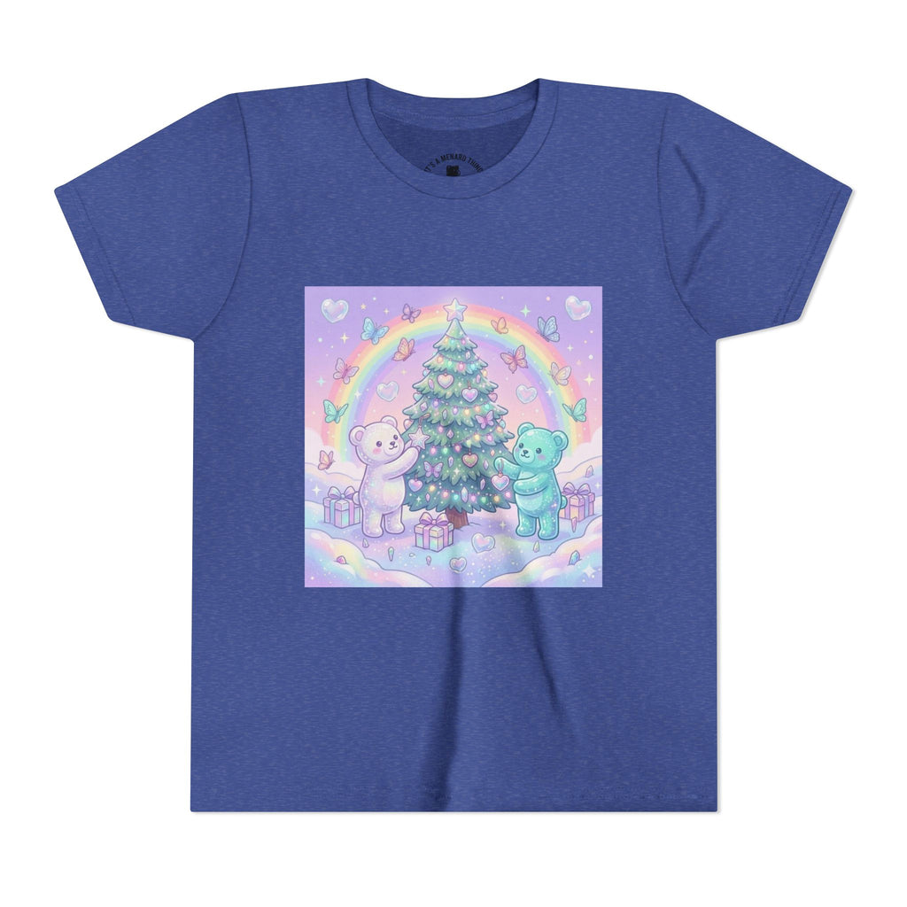 Gooey Gummy Bears Decorating Christmas Tree with Rainbow | Holiday Youth Shirt