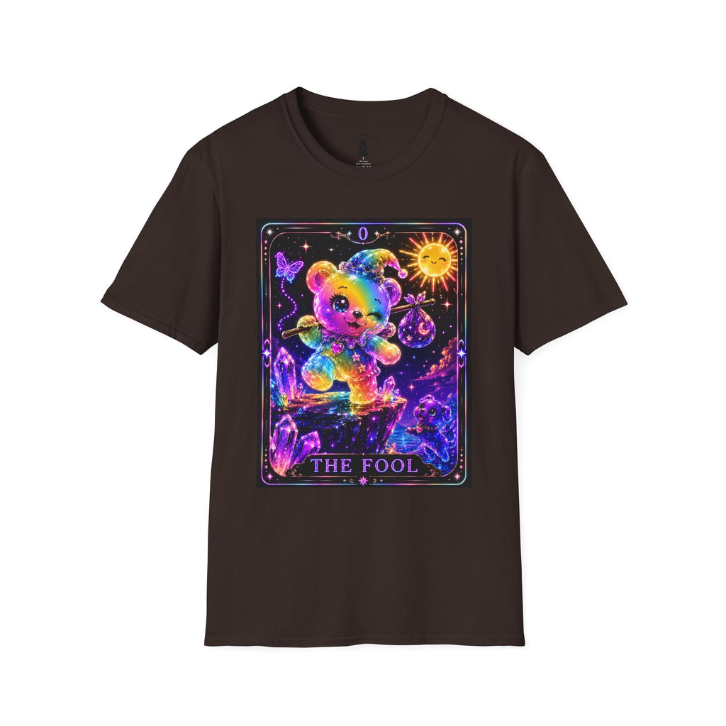 The Fool Tarot Colorful Rainbow Oozy Bear Friend- Cute Graphic Shirt