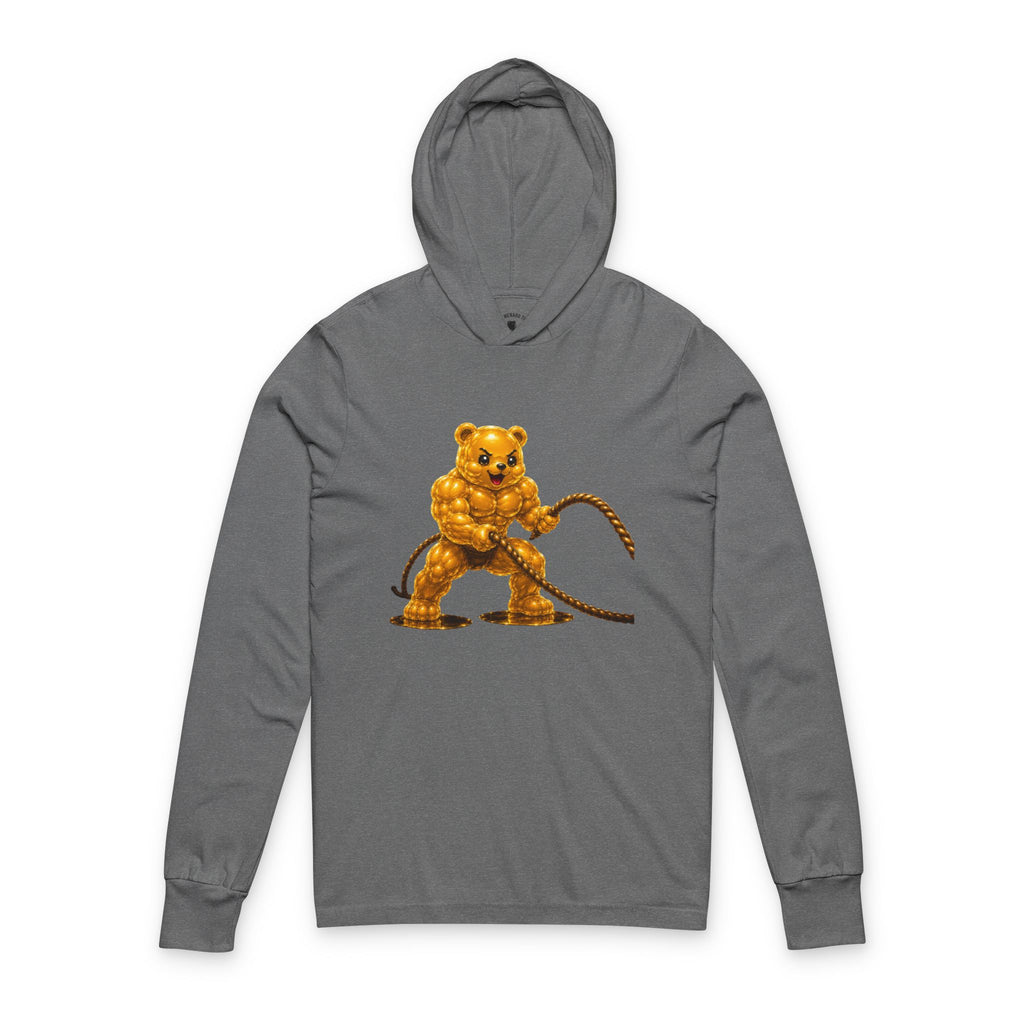 Rope Workout Training, Golden Oozy Buff Bear Gummy Gym Addition- Adult Workout Sweatshirt