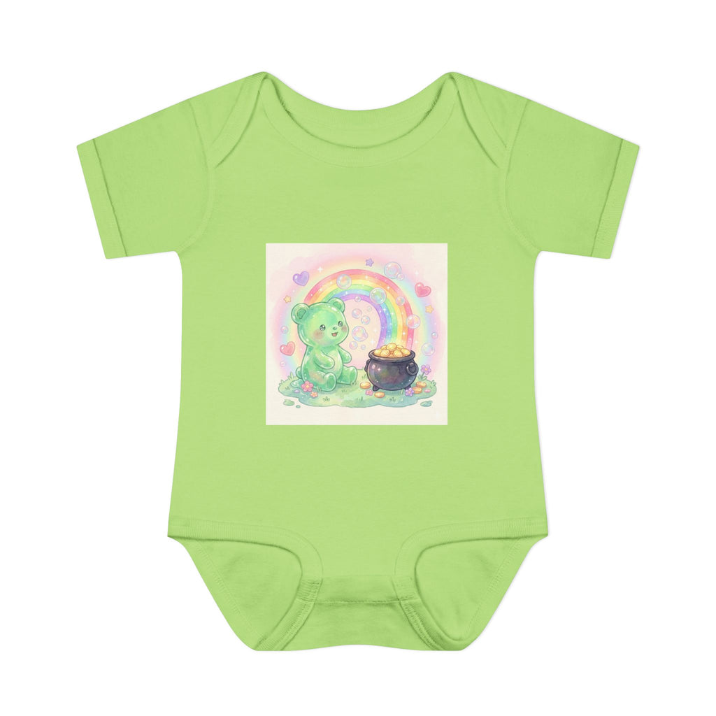 Rainbow Gooey Gummy Bear Found Inner Treasure – Cute St. Patrick’s Day Luck Baby Onesie