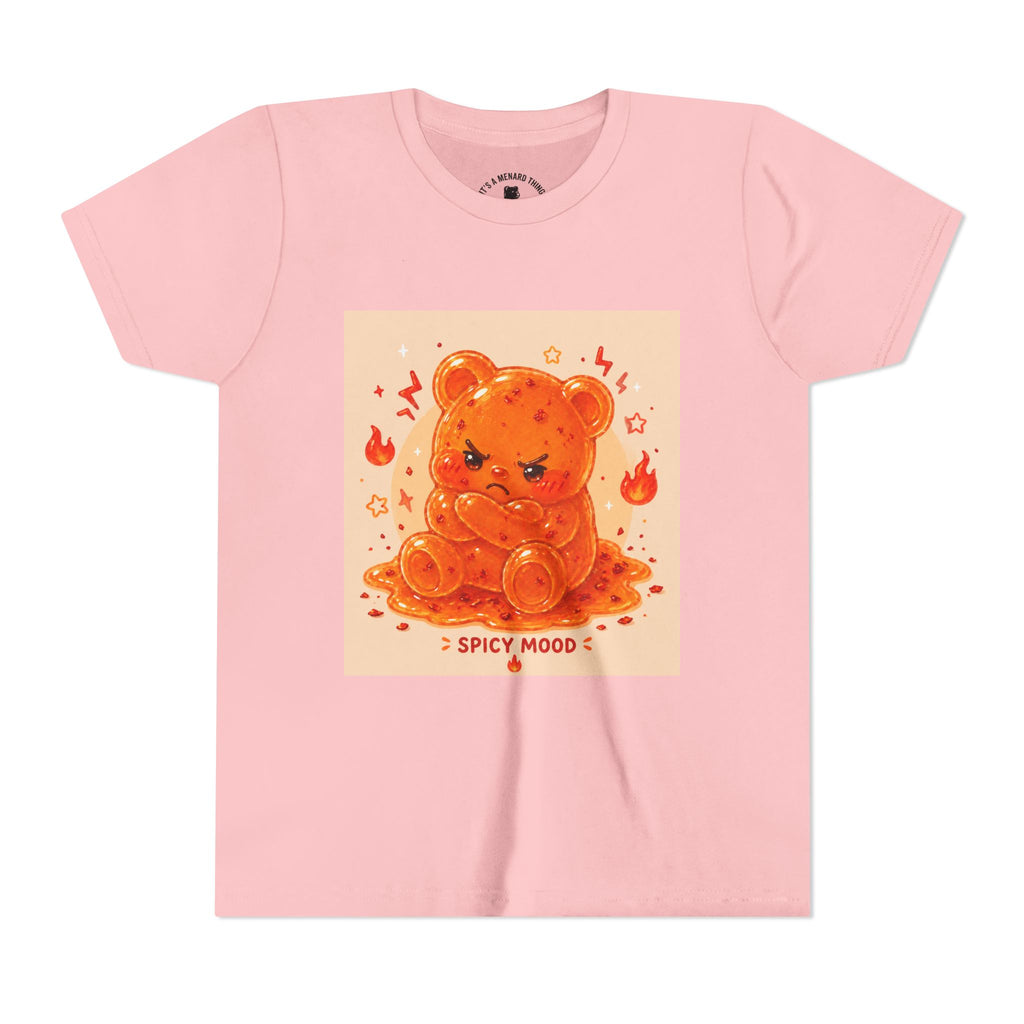 Spicy Mood Tangy Orange Gooey Gummy Bear - Angry Kawaii Bear Graphic