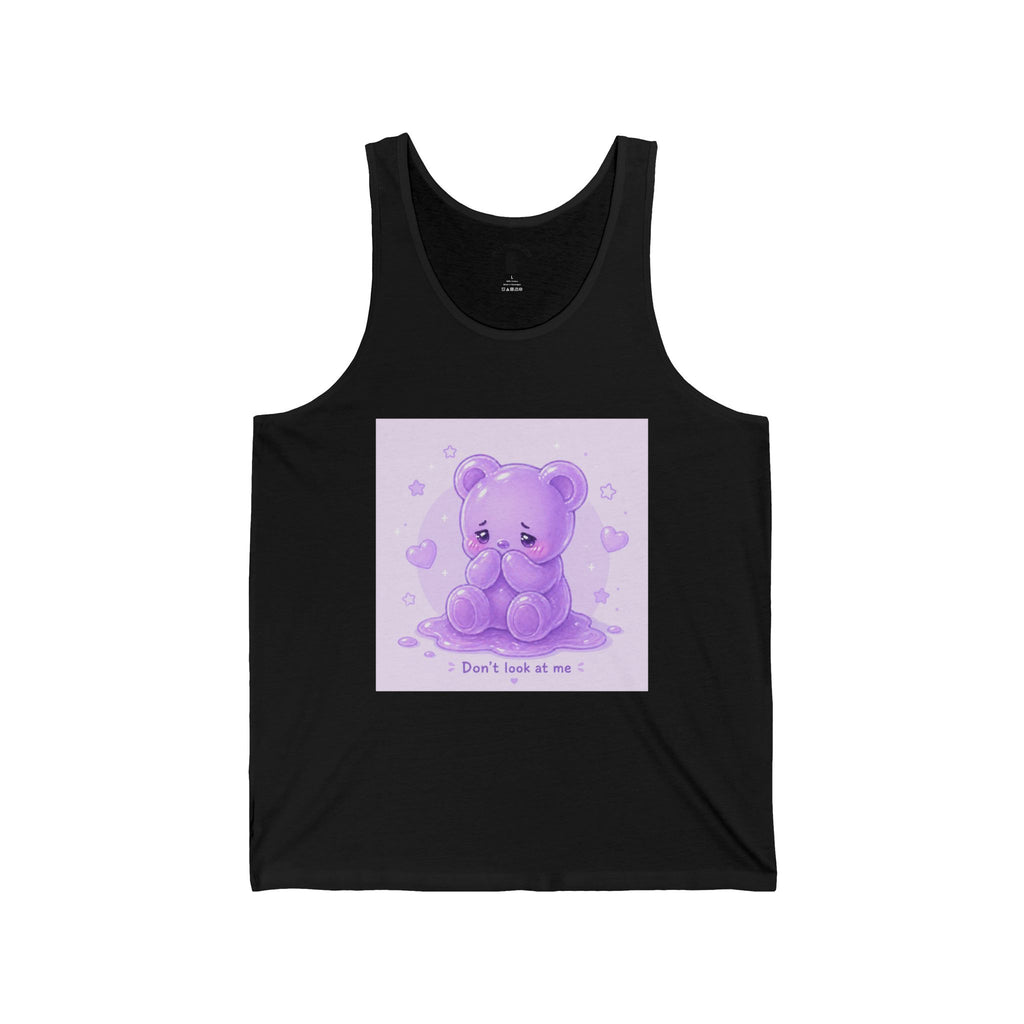 Purple Shy Gooey Gummy Bear  – Kawaii Graphic Tank top