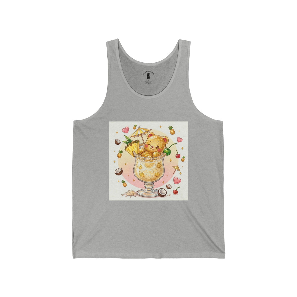 Pina Colita Special, Yellow Boozy Gooey Gummy Bear— Kawaii Graphic Tank