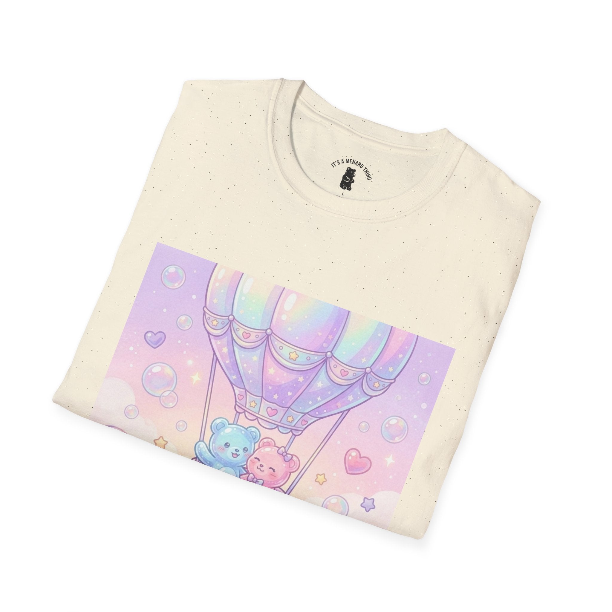 Hot Air Balloon Romantic Adventure, Dou Gooey Gummy Bears— Pastel Kawaii Graphic T-Shirt