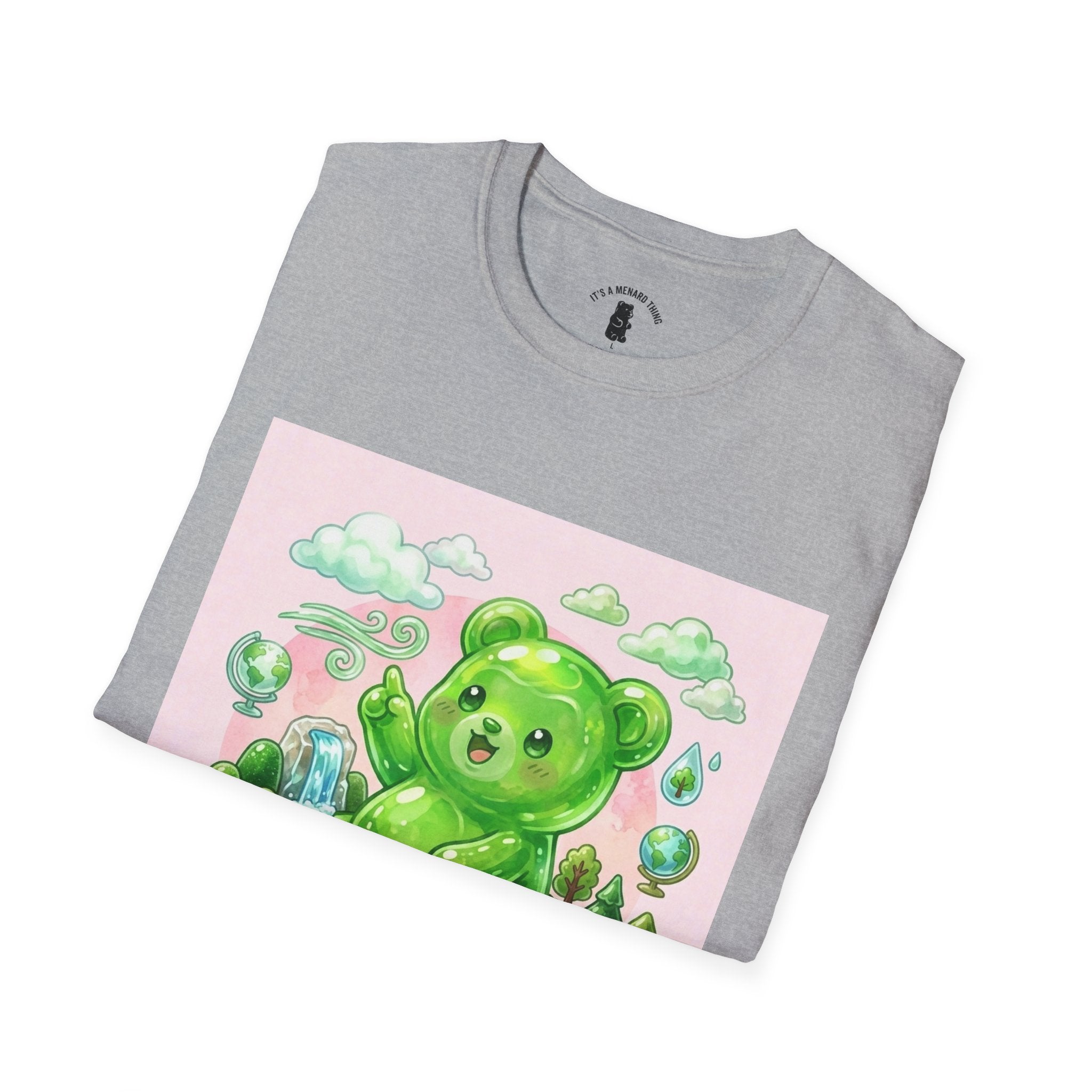 Green Teddy Bear Nature Tee — Cute Eco-Garden Graphic T-Shirt