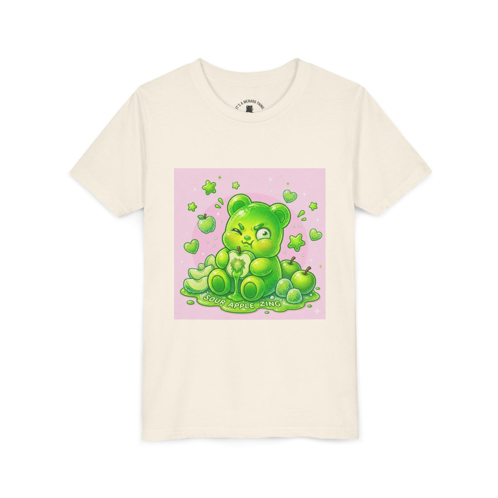 Neon Green Sour Apple Gooey Gummy Bear Graphic Youth Shirt