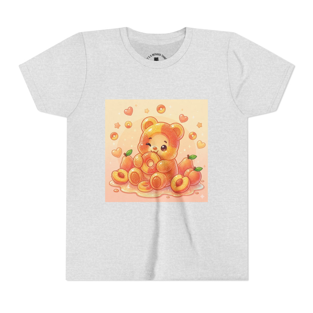 Peach Ring Gooey Gummy Bear Kids Short Sleeve Shirt