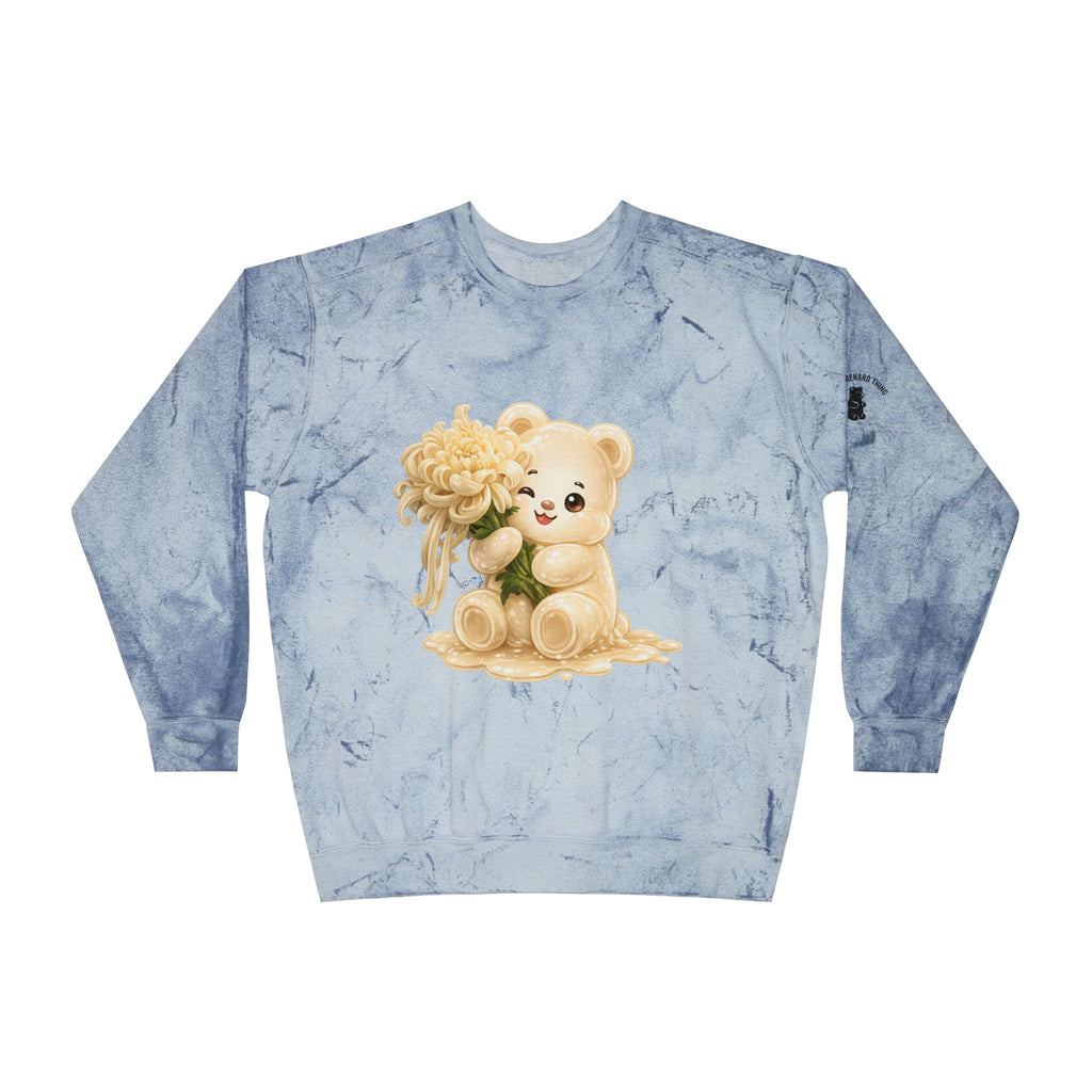 Cream Dream Chrysanthemum Blood, White Oozy Bear Gummies- Graphic Tie-Dye