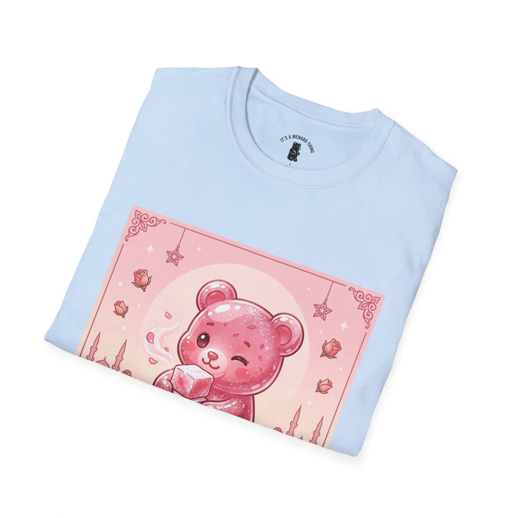 Rose Water Turkish Delight, Pink Gooey Gummy Bear— Kawaii Illustration