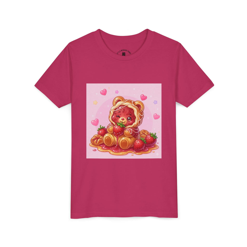 Strawberry Danish Gooey Gummy Bear Graphic Kids T‑Shirt