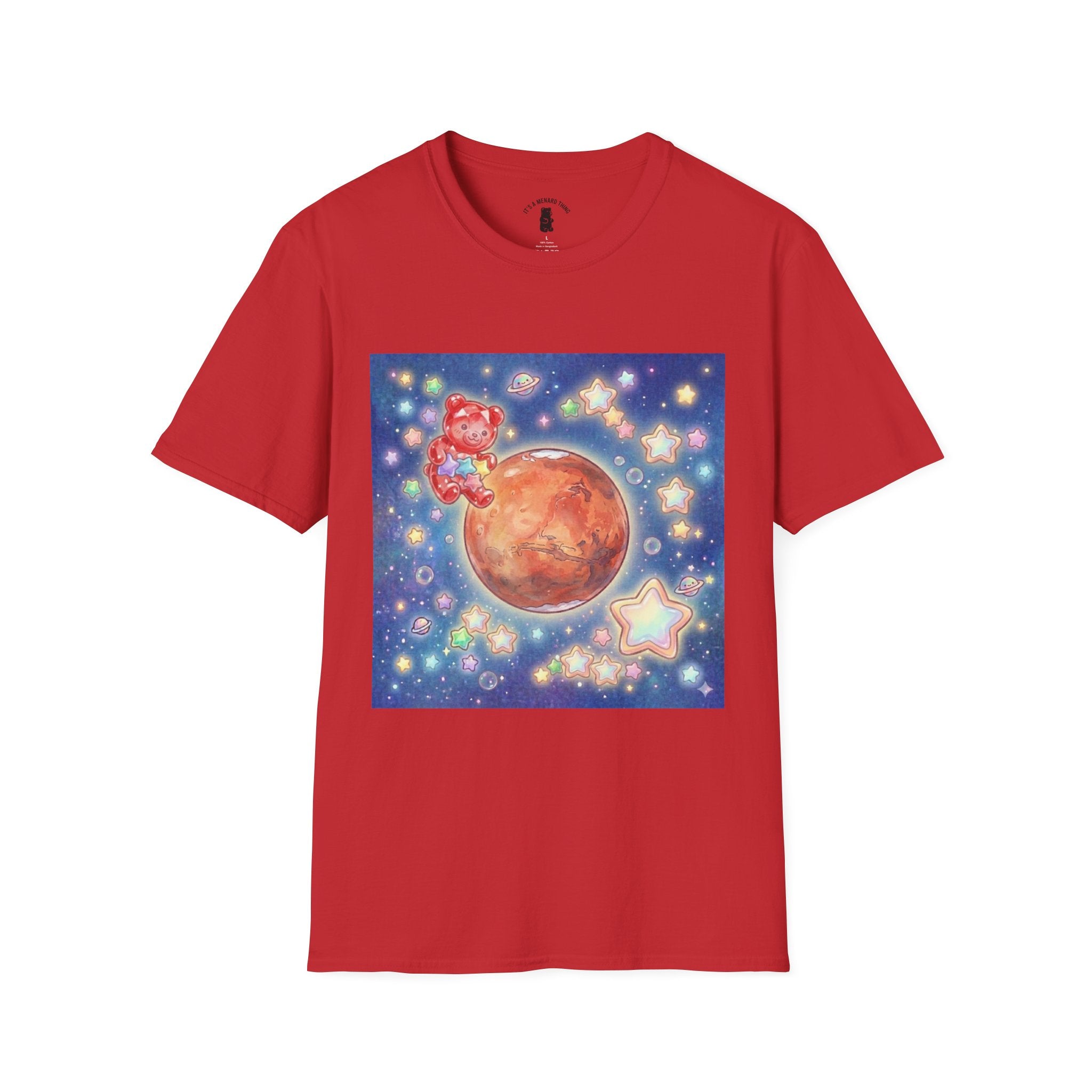 Think of Mars, Red Crystal Gooey Gummy Bear — Space Graphic T-Shirt