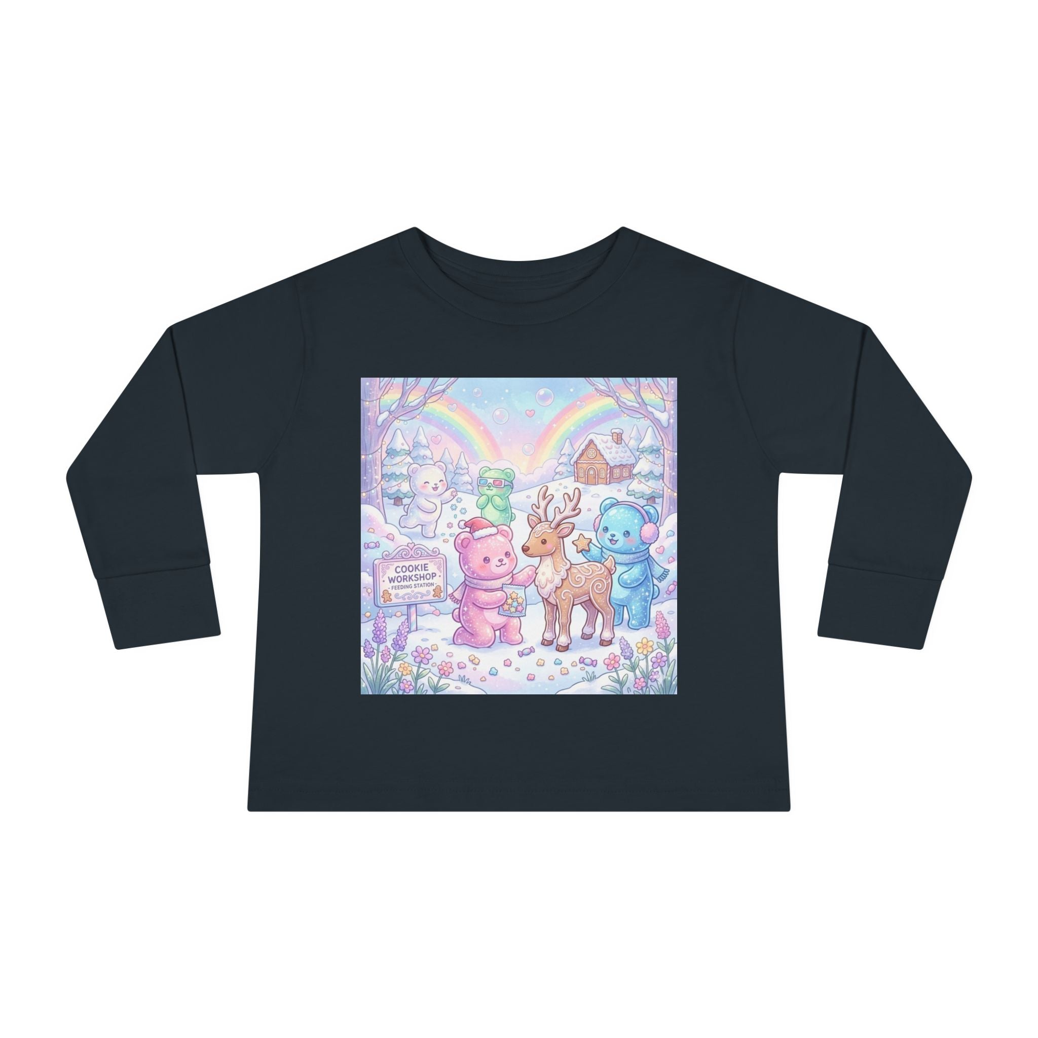 Feeding the Reindeer, Oozy Bear Friends Special Holiday- Graphic Long Sleeve Shirt