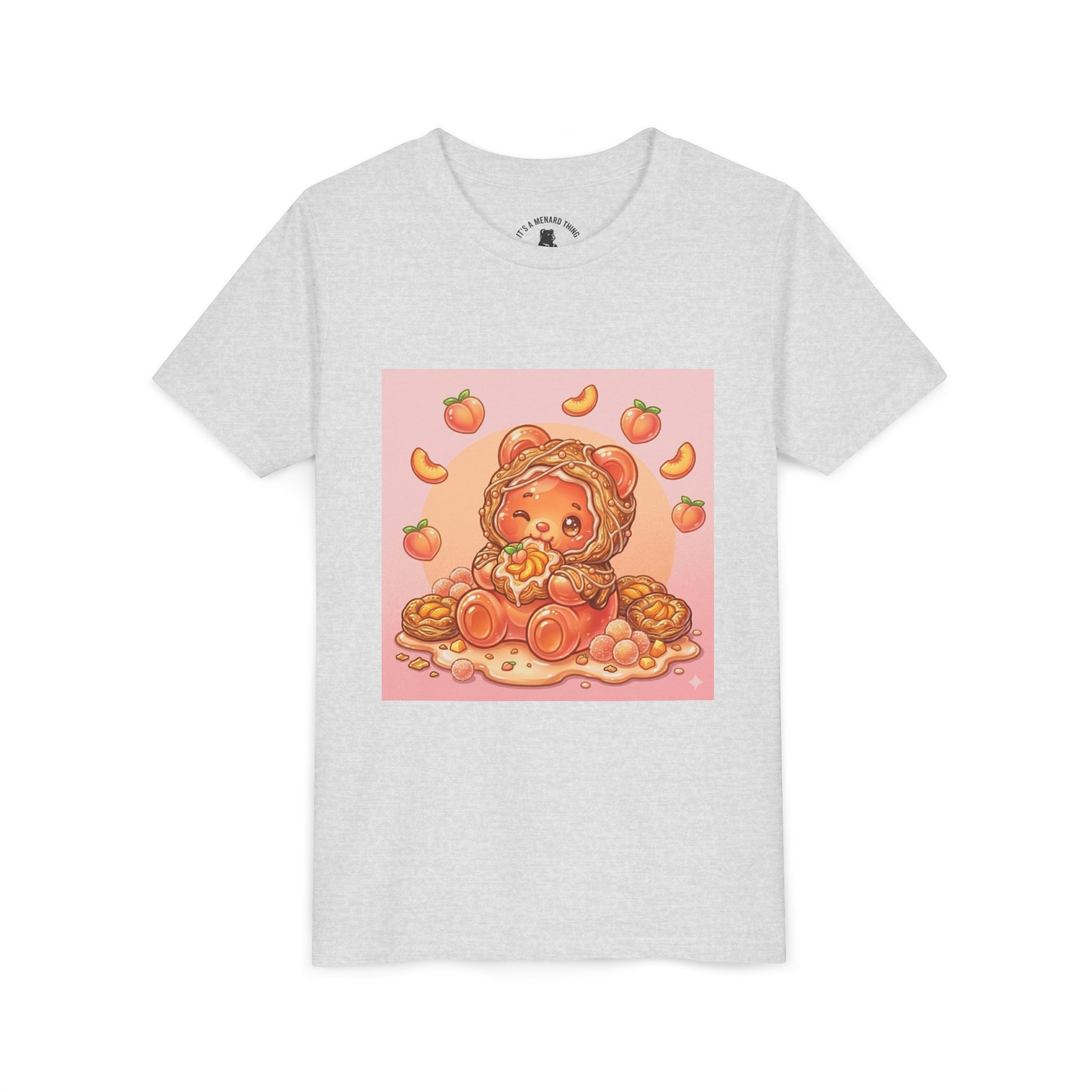 Peach Danish Bear Graphic Shirt for Kids