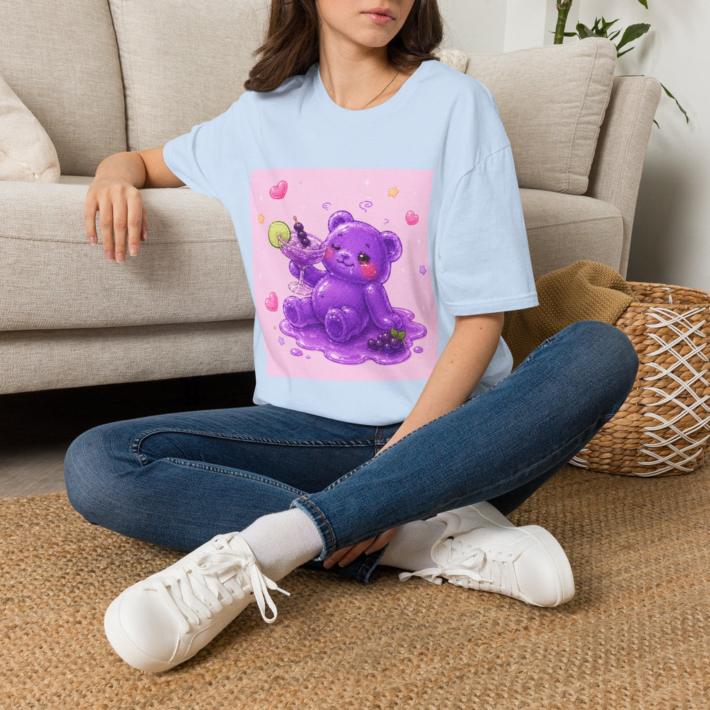 Special Wine to Dine, Purple Oozy Boozy Gummy Drinking Pal- Kawaii Graphic Shirt