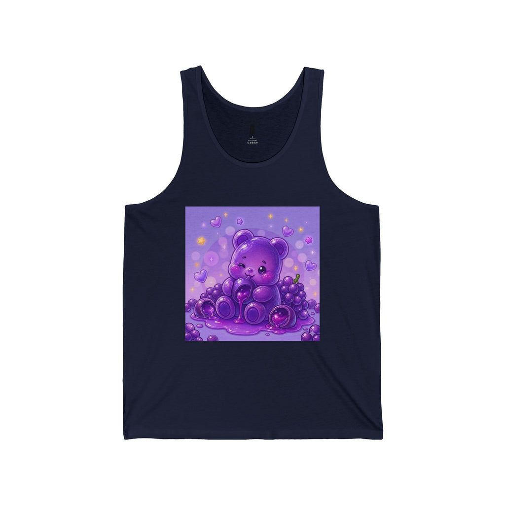 Gooey Grape Purple Gummy Bear -Kawaii Graphic Tank Top