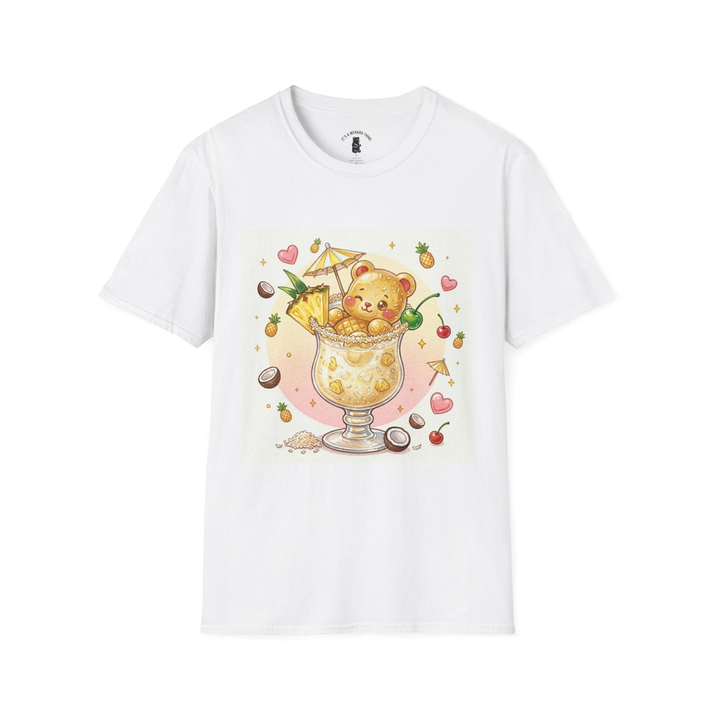 Pina Colada on the Beach, Boozy Gooey Gummy Bear- Kawaii Graphic T-Shirt