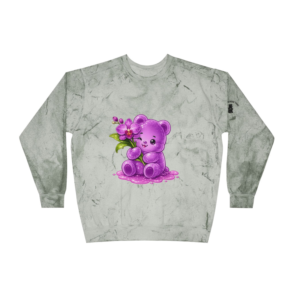 Orchid Bloom, Purple Special Gooey Gummy Bear- Kawaii Graphic Sweatshirt