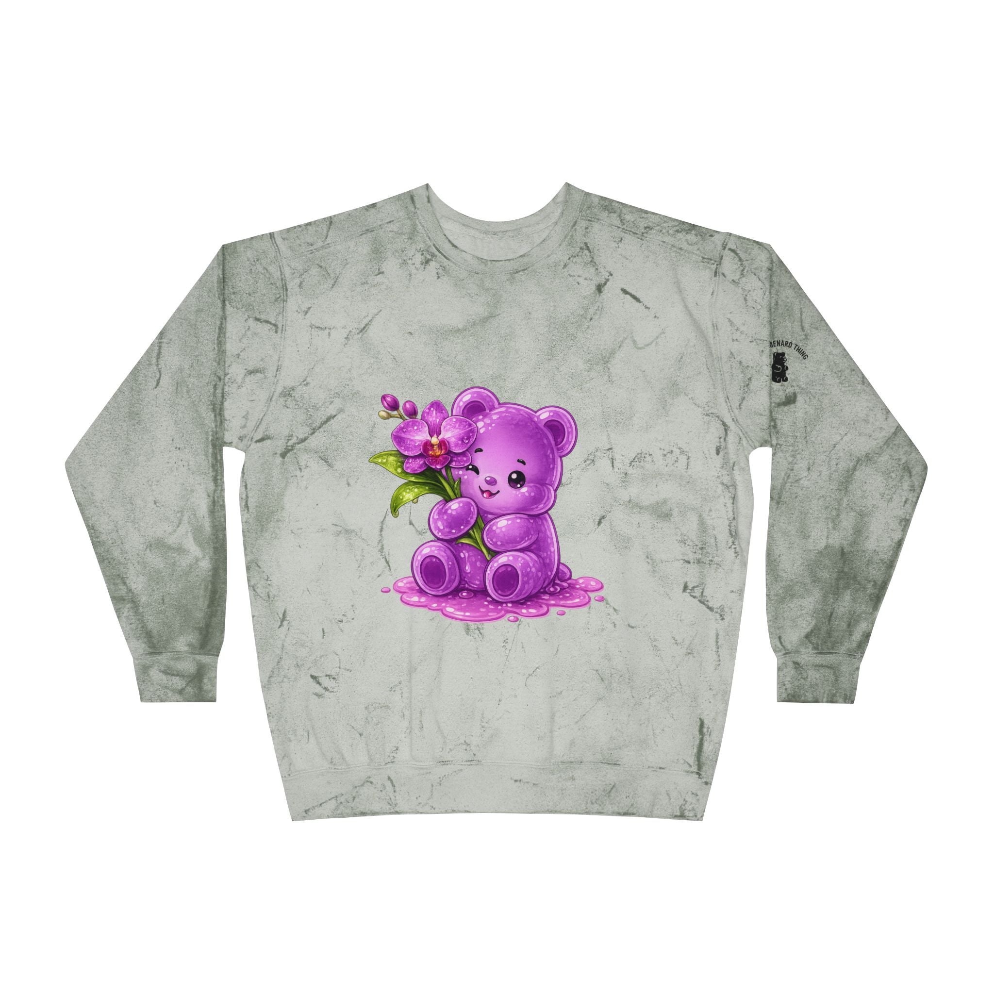 Orchid Bloom, Purple Special Gooey Gummy Bear- Kawaii Graphic Sweatshirt