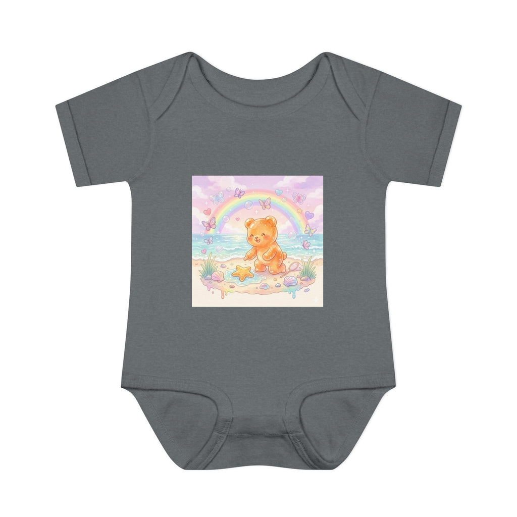 Gooey Gummy Beach Bear Rainbow & Starfish - Bodysuit