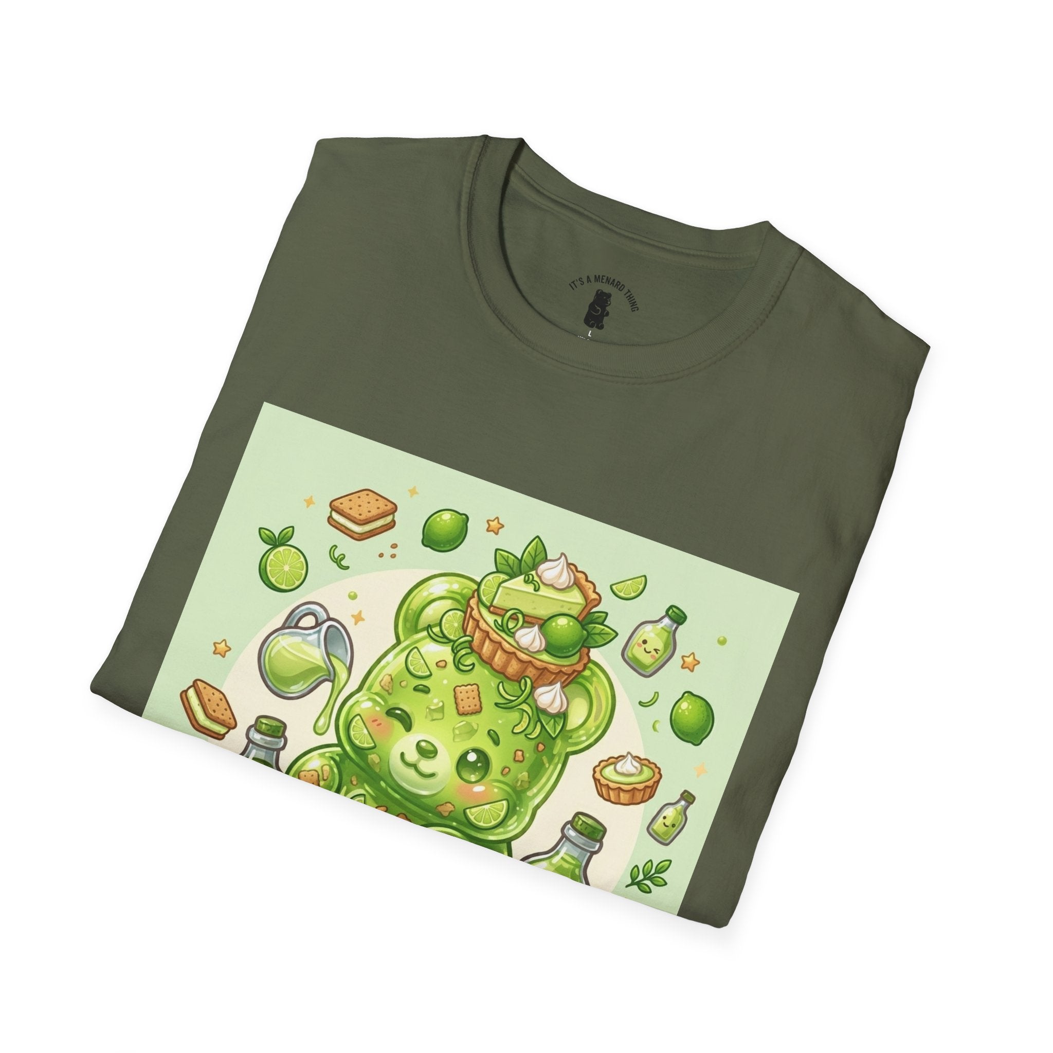 Keylime cream Pie, Exotic Gooey Gummy Bear — Kawaii Illustration T-Shirt