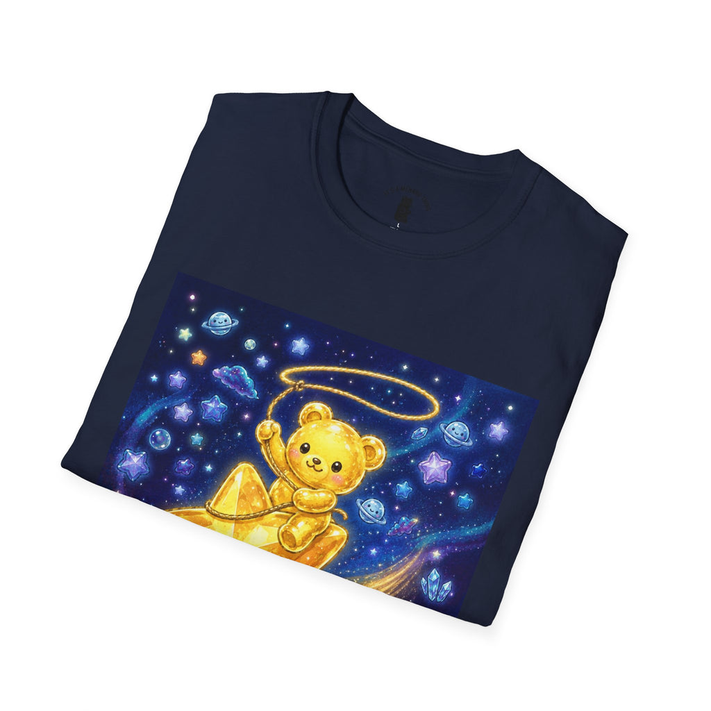 Rodeo Star, Golden Crstyal Gooey Gummy Bear- Kawaii Graphic T-Shirt