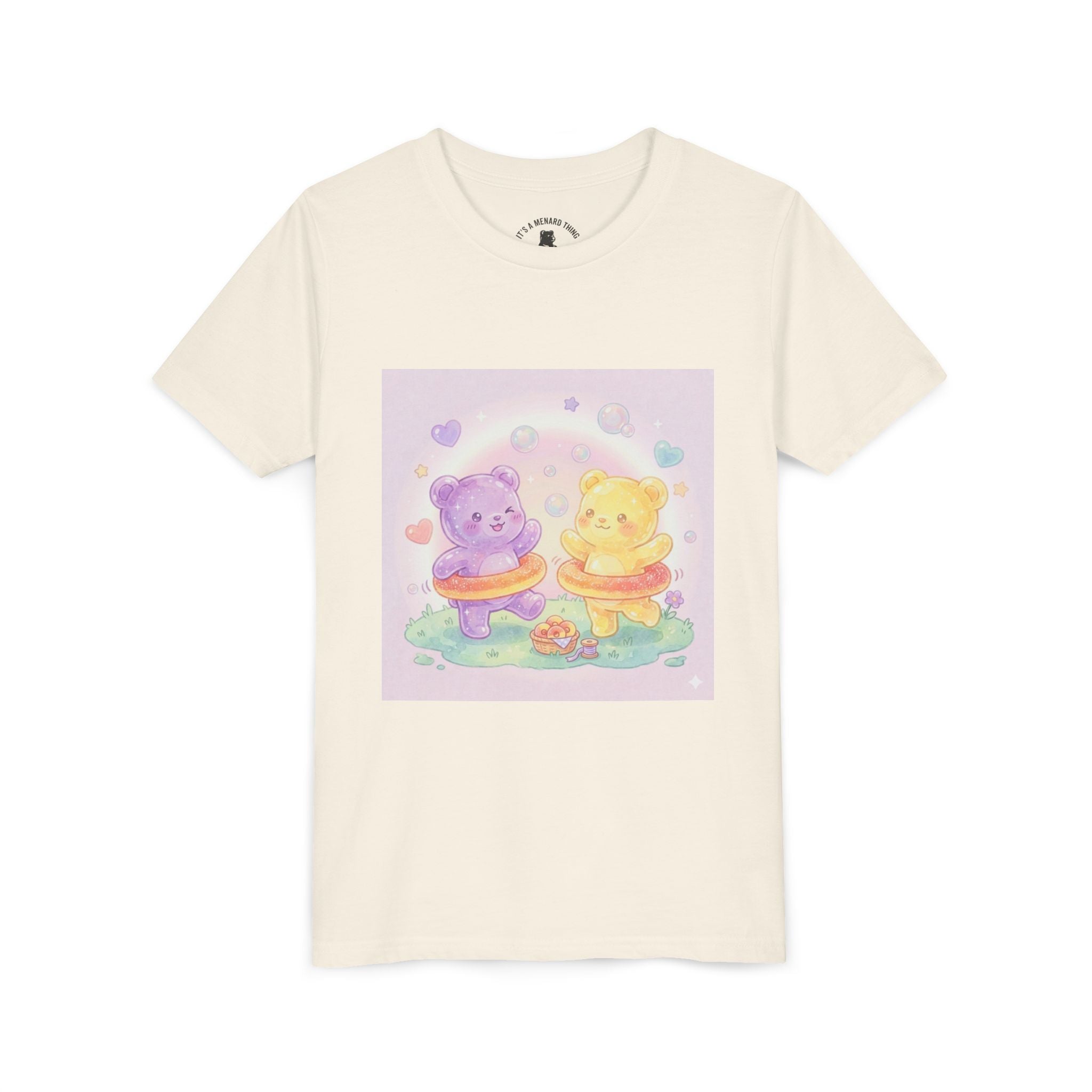 Friendship Peach ring Hula-Hoop Gooey Gummies- Graphic Kids T-Shirt
