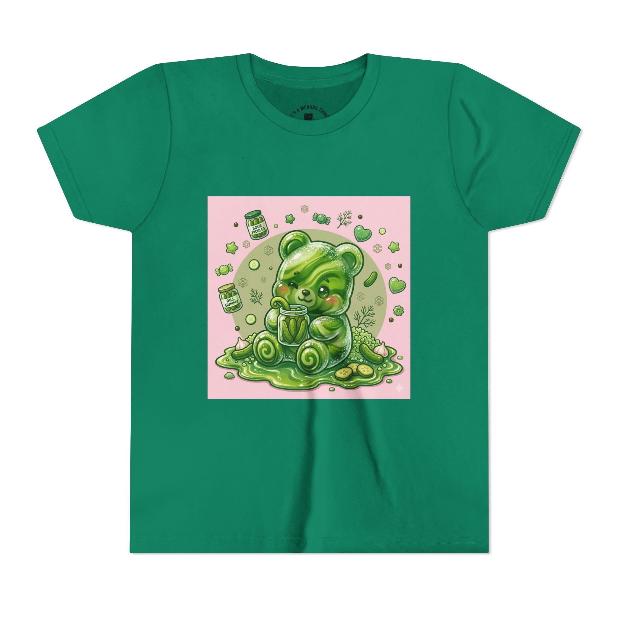 Tart Dilly Green Pickle Gooey Gummy- Graphic Youth T-Shirt