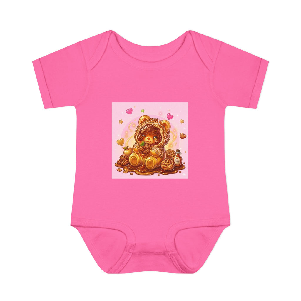 Maple Pecan Danish Gooey Gummy Bear in Puff PJs Baby Onesie