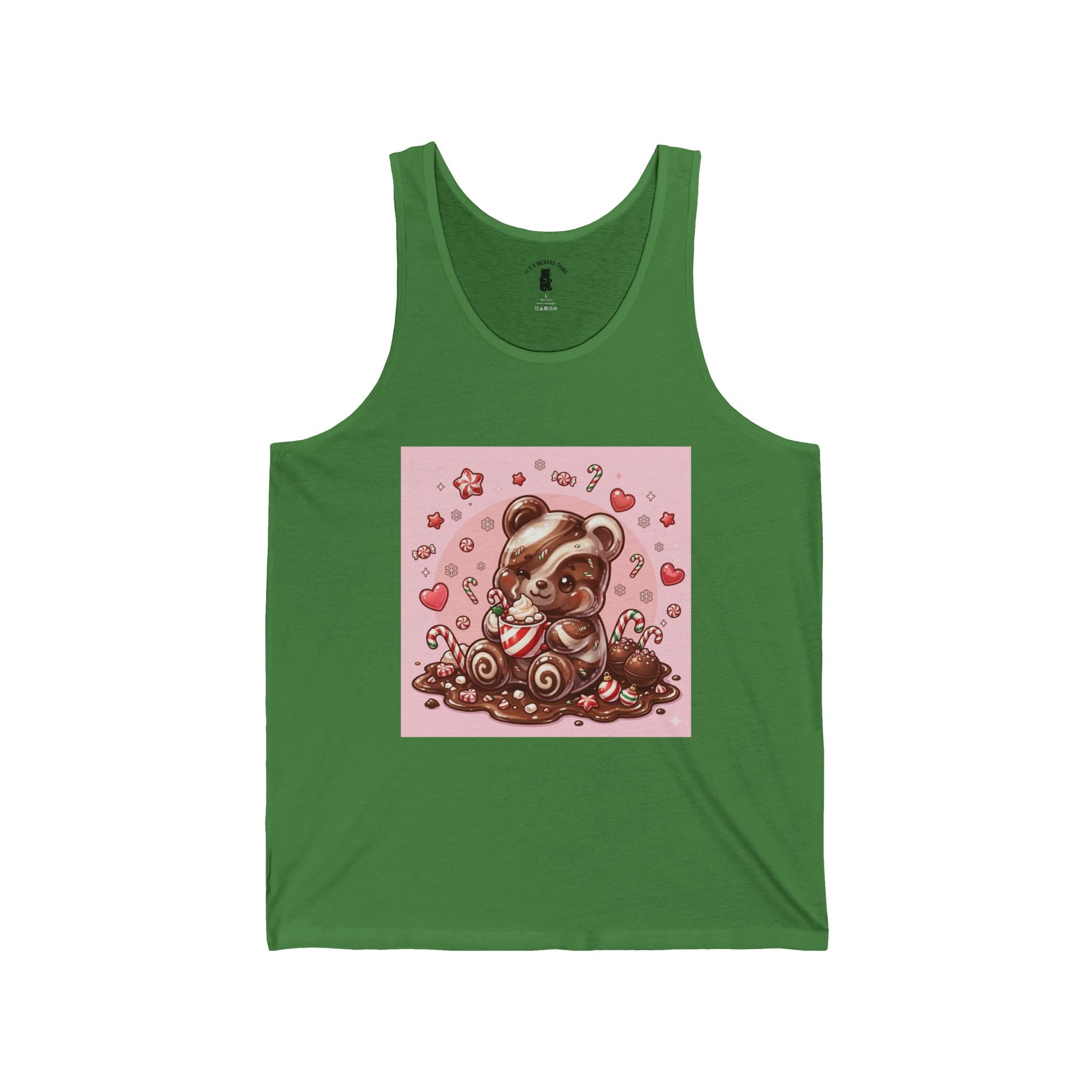 Peppermint Hot Chocolate, Gooey Gummy Bear- Kawaii Graphic Tank Top