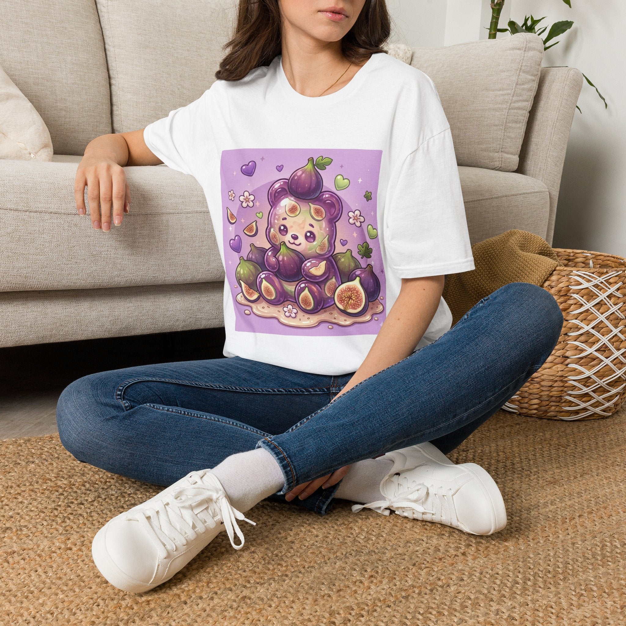 Delicious Ripe Fig, Exotic Oozy Gummy Bear Friend — Kawaii Fruit Design