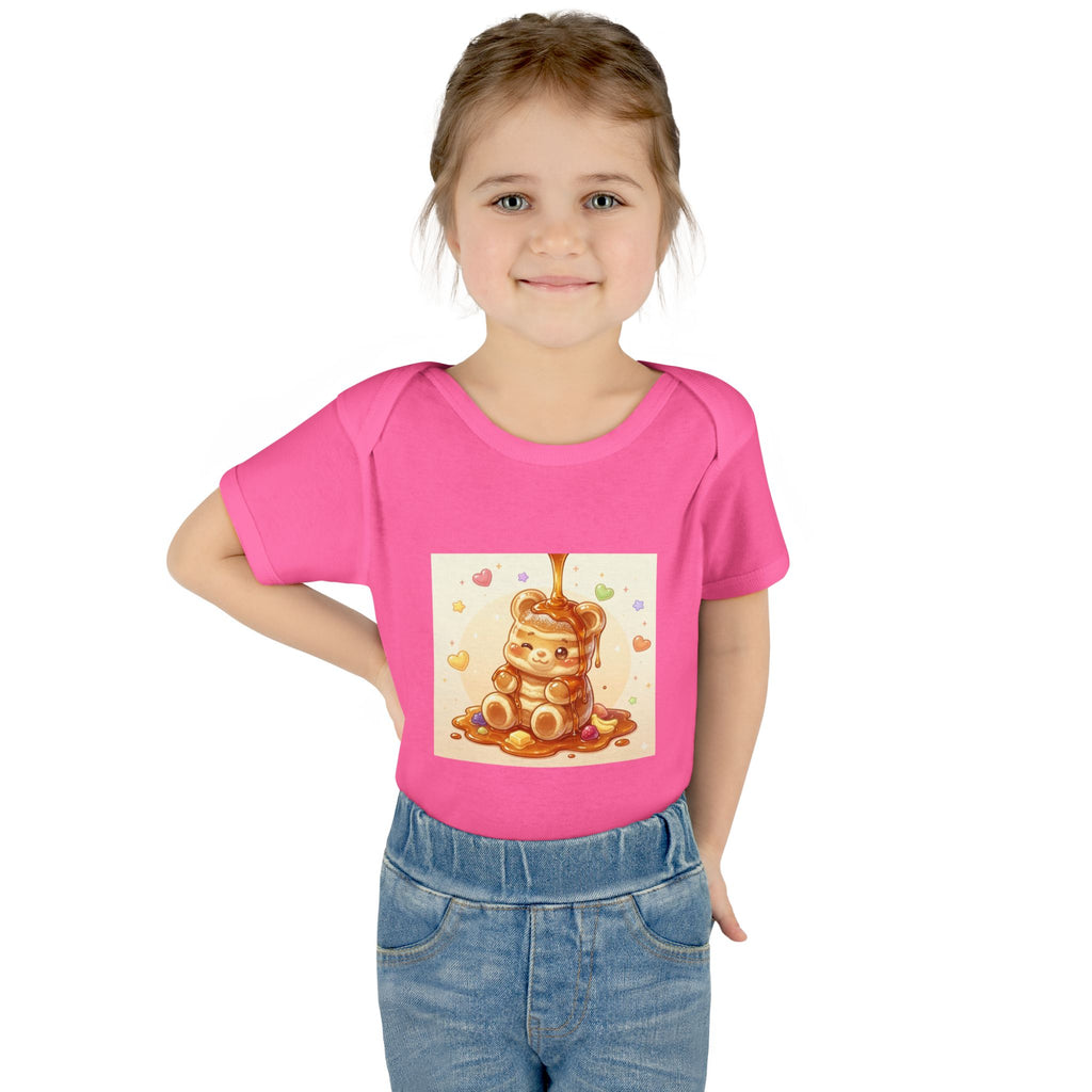 Fluffy Gooey Pancake Gummy Bear Baby Bodysuit — Cute Gummy bear Infant Onesie