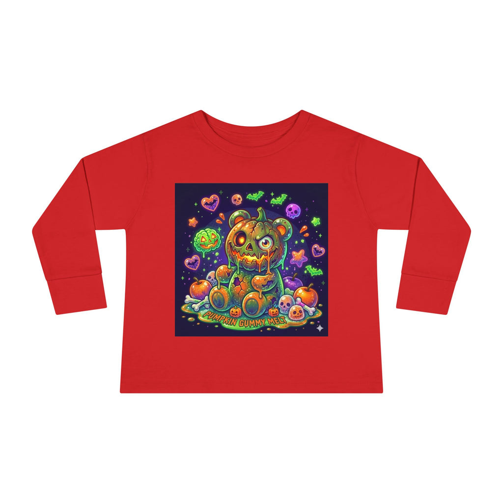 Pumpkin Oozy Bear, Halloween Special- Kids Graphic Long Sleeve Shirt