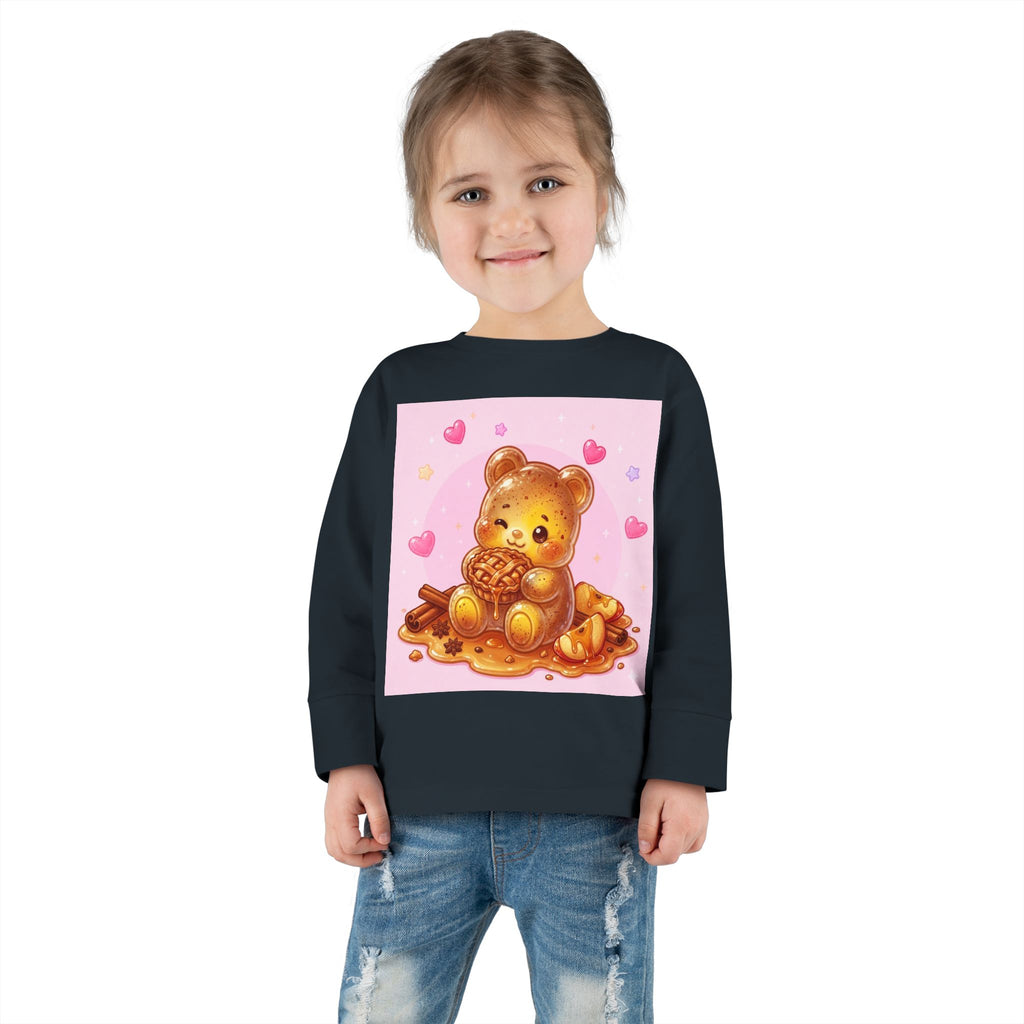 Cinnamon Sweet Fresh Apple Pie, Oozy Bear Gummy Friend- Kids Long Sleeve Shirt