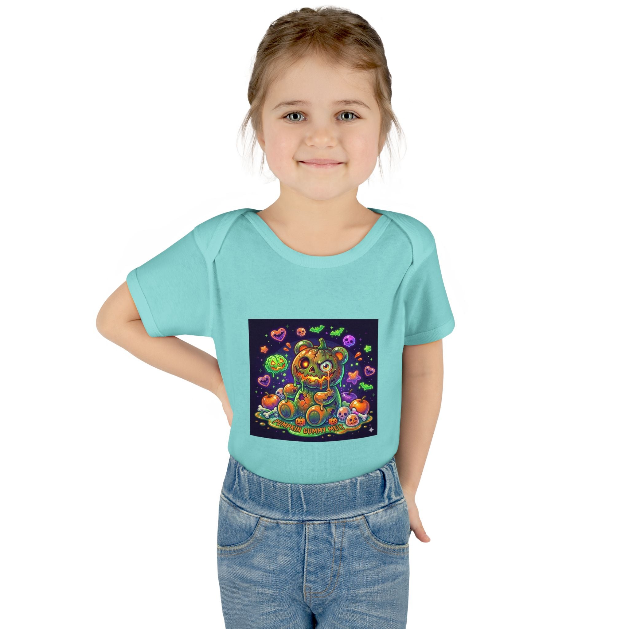 Halloween Pumpkin Head Gooey Gummy Bear - Infant Onesie