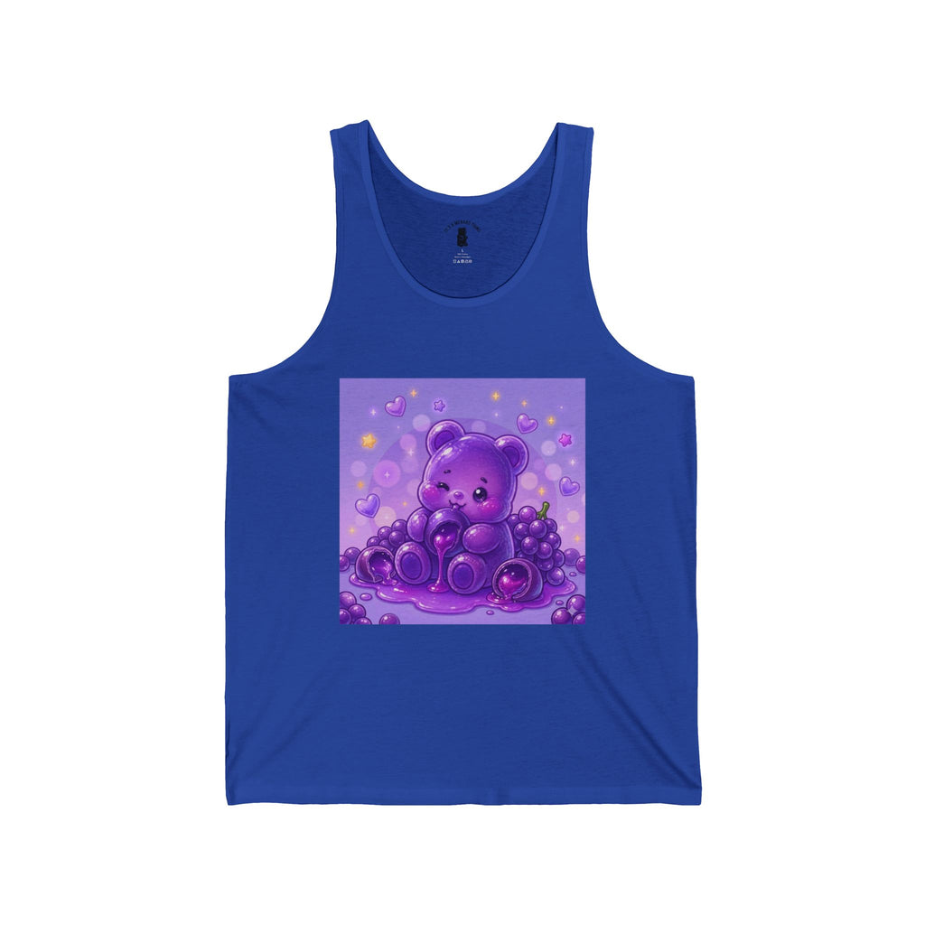 Gooey Grape Purple Gummy Bear -Kawaii Graphic Tank Top