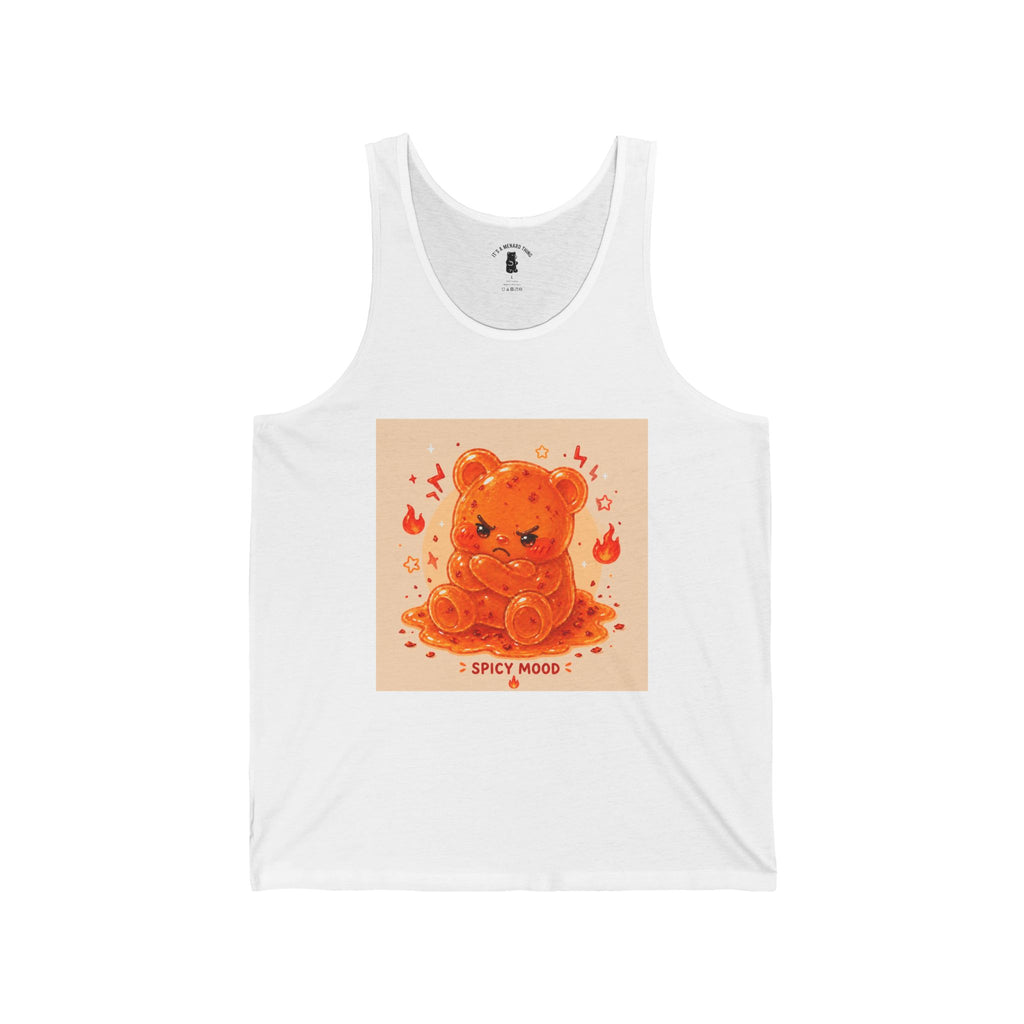 Spicy Mood Orange Pepper flaked Gooey Gummy Bear - Kawaii Graphic Tank Top