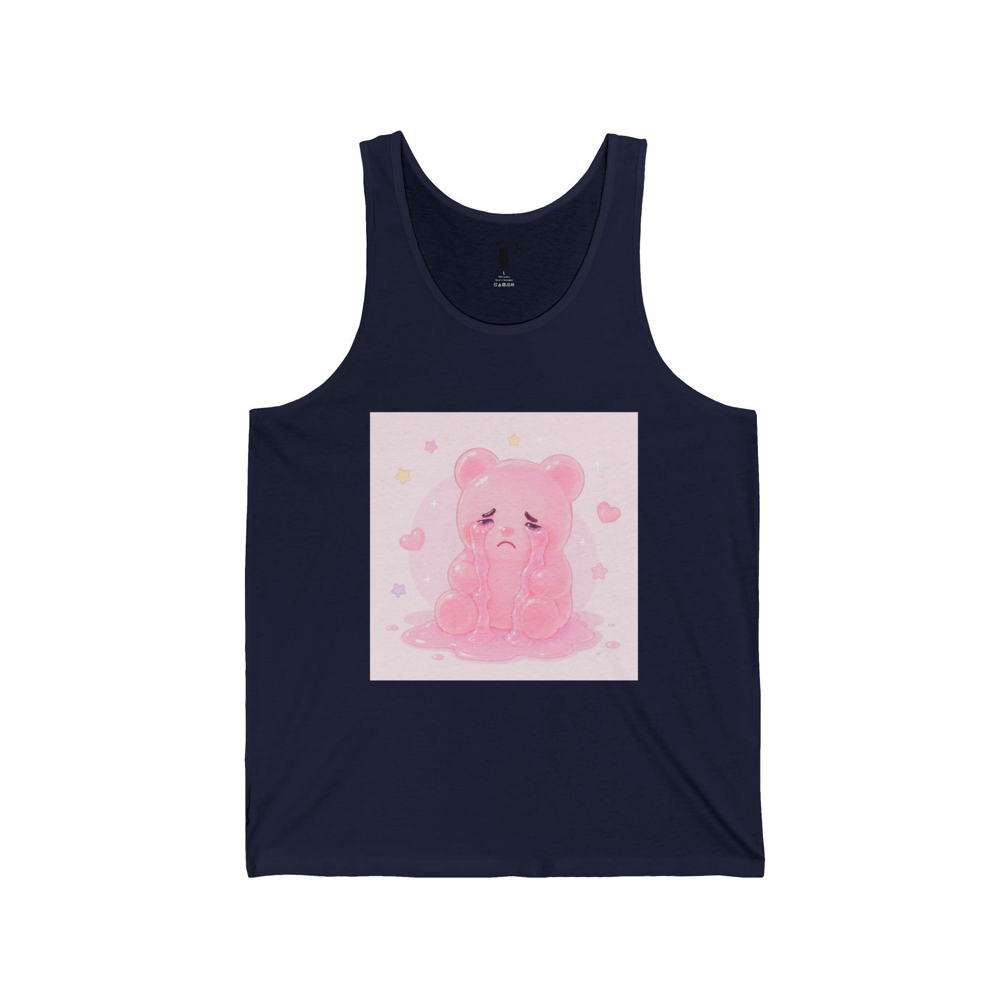Pink Crying Gooey Gummy Bear  – Cute Pastel Sleeveless Shirt